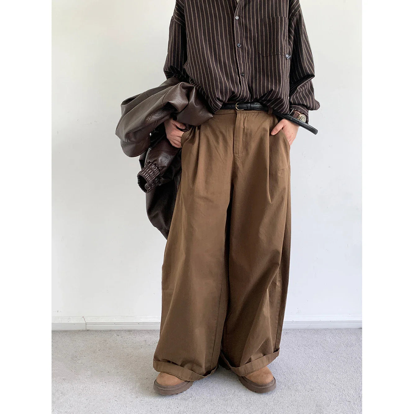 Men Wide Leg Pants | High Waist | Straight | Loose | Casual Pants