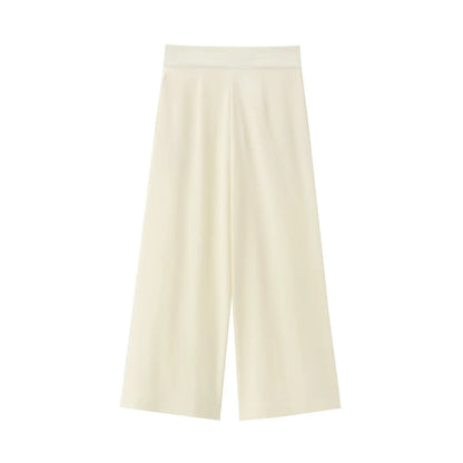 Women Sleeveless V-Neck Top With Belt Straight Pants Set | Top Trouser Suit | 2 Piece Set
