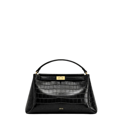 Women Leather Small Bag | Crossbody Purse | Top Handle Bag | Shoulder Satchel Bag | Square
