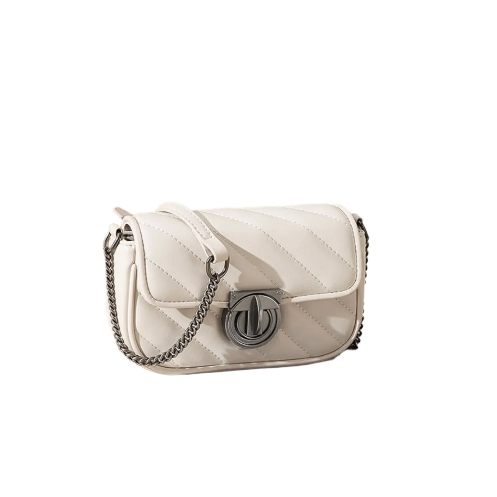 Women Leather Mini Quilted Crossbody Bag