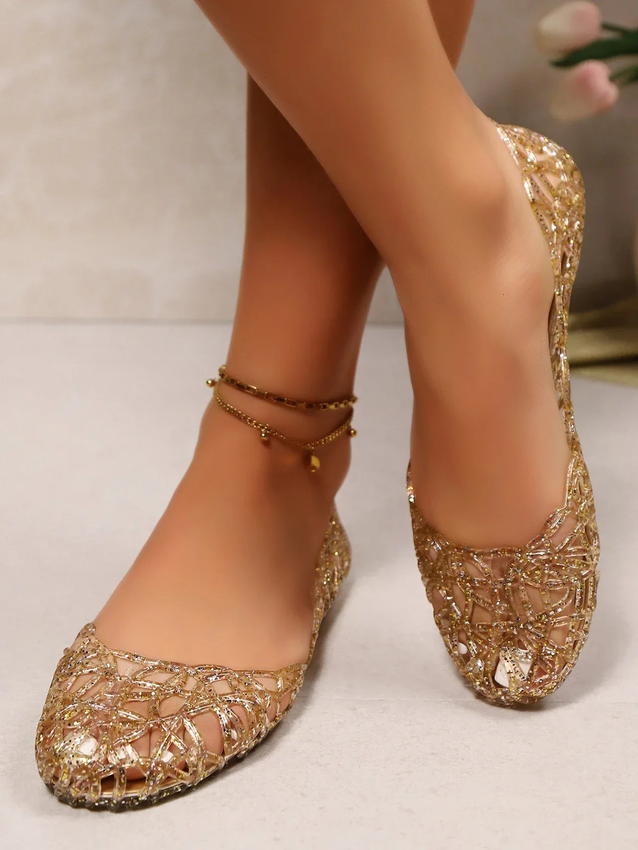 Women Hollow Jelly Shoes | Breathable | Summer | Flat Sandals | Casual Jelly Sandals