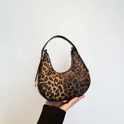 Women Leather Animal Print Underarm Bag | Shoulder Bag leopard