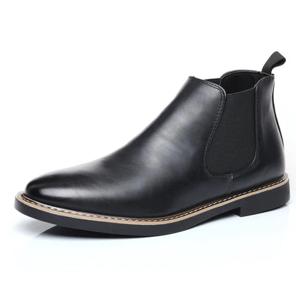 Men Leather Chelsea Boots | Ankle Boots | Pointed Toe Boots Black