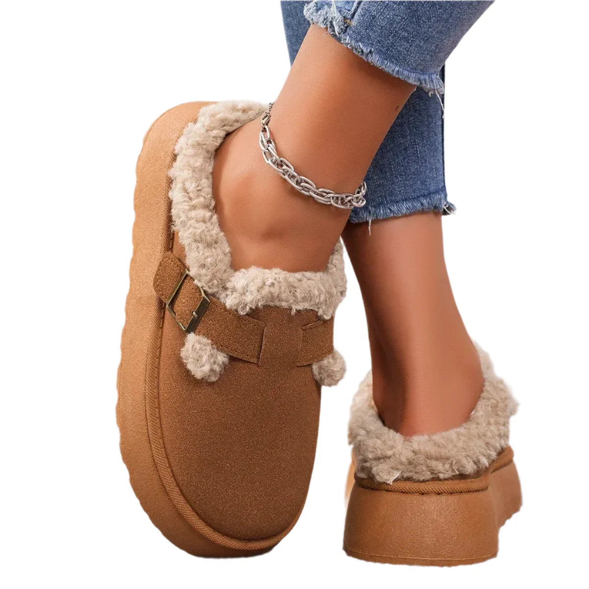 Women Plush Winter Platform Slippers | Women Snow Boots