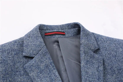 Men Classic Wool Slim Fit Blazer | Winter Smart Casual Business Jacket