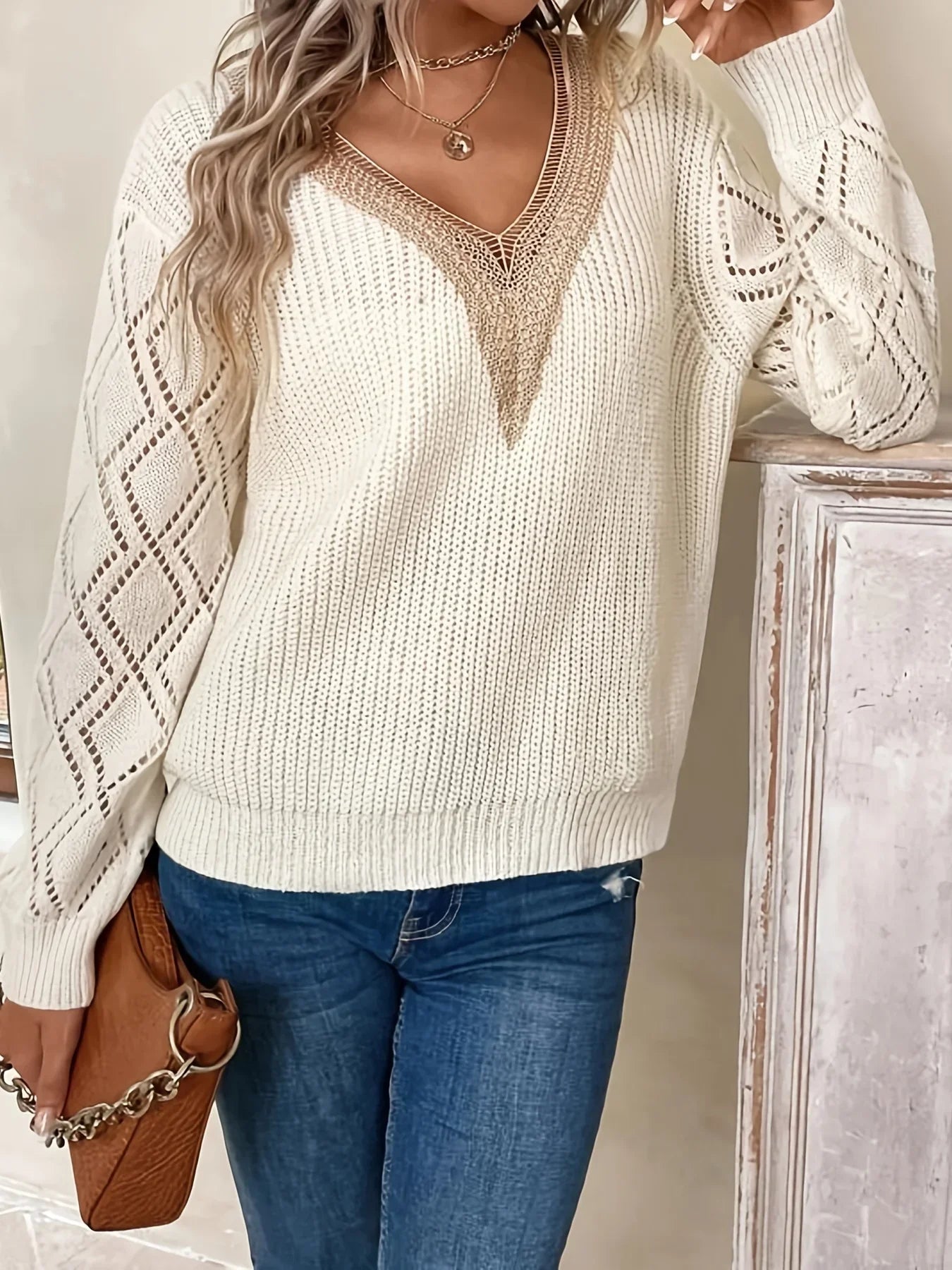 Paisley™ | Solid V Neck Sweater
