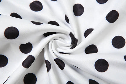 Women Polka Dot Vest | Y2K Lace-Up | Backless | Halter V-Neck | Summer Tank Top