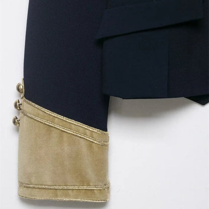 Women Cropped Jacket | Rope Knot Buttons | Stand Collar | Long Sleeve | Spring Jacket | Napoleon Jacket