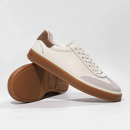 Men Genuine Leather Sneakers | Lightweight | Casual Shoes | Trainers