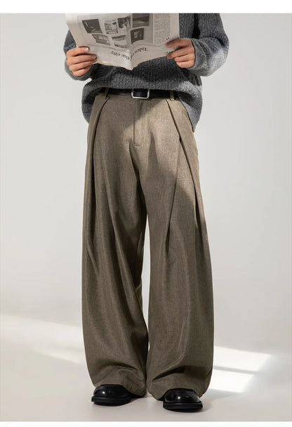 Men Dress Pants | Casual | Flare Trousers | Draped | Straight