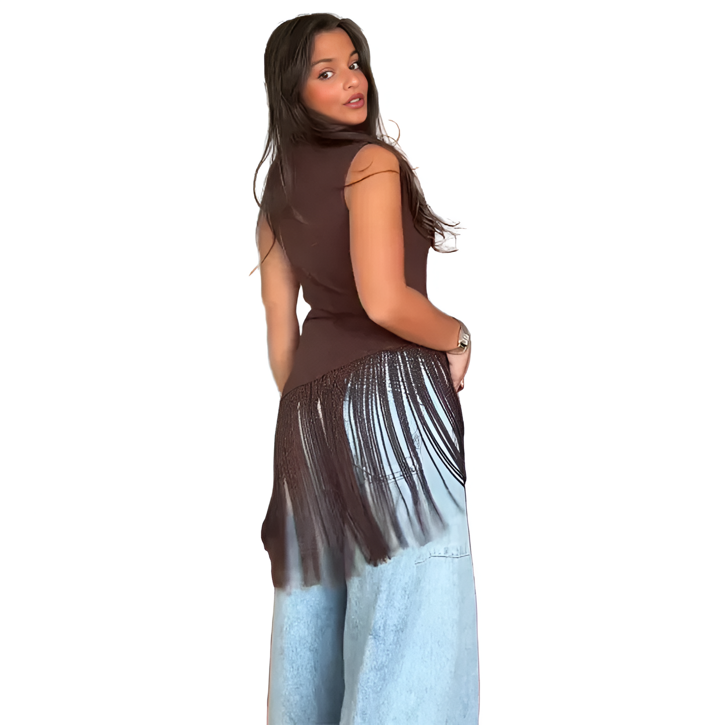 Women Tassel Knitted Top | Sleeveless | Holiday | Summer