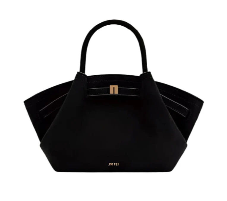 Women Micro Leather Suede Underarm Bag | French Shoulder Bag | Top-Handle Bag | Dumpling Bag Small black