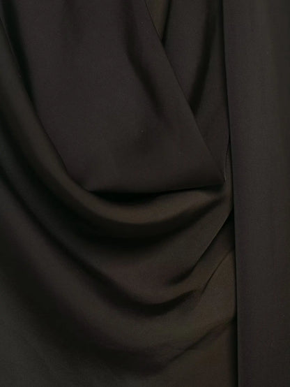 Women Satin Pleated Top | Sleeveless | Summer | V Neck | Halter Neck