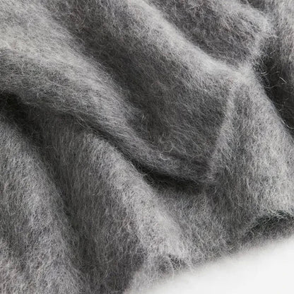 Women Casual Fuzzy Sweater | Pullover | Loose Knitted Sweater | Vintage Streetwear | Long Sleeve | Warm