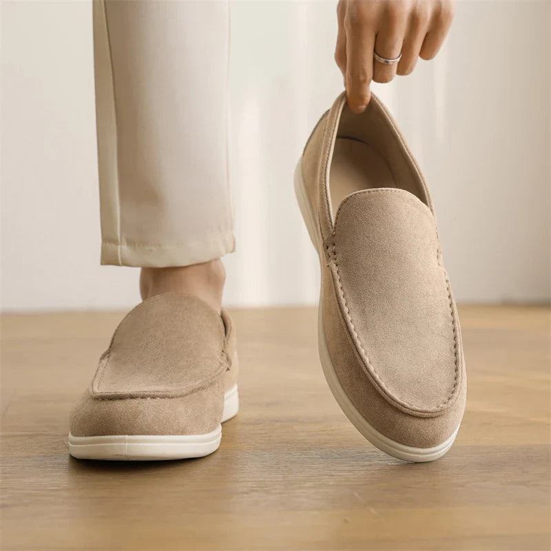Men Summer Casual Shoes | Suede Leather Loafers | Moccasins | Driving Shoes | British Style Slip-on Shoes