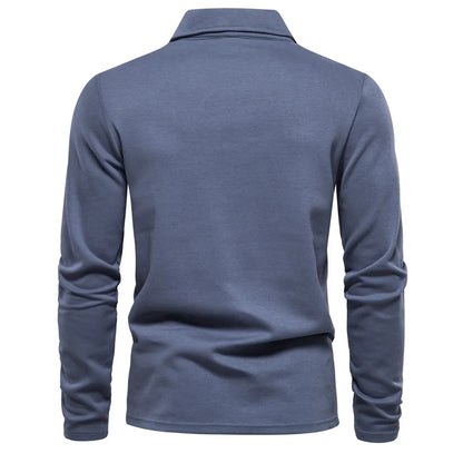 Men's Full Sleeves Polo Shirt | Luxury Golf Polo Shirt | Turn Down Collar