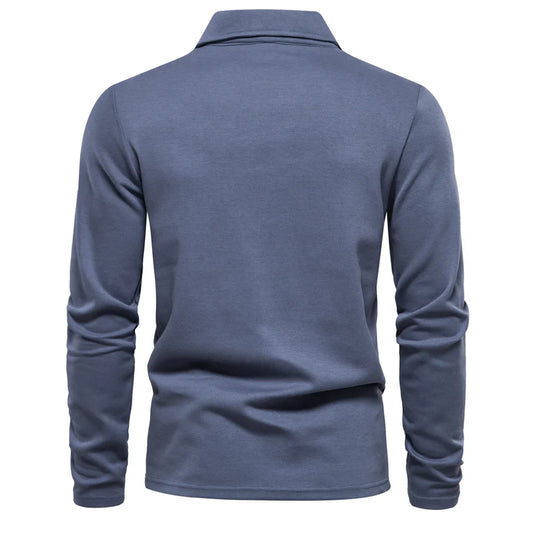 Men's Full Sleeves Polo Shirt | Luxury Golf Polo Shirt | Turn Down Collar