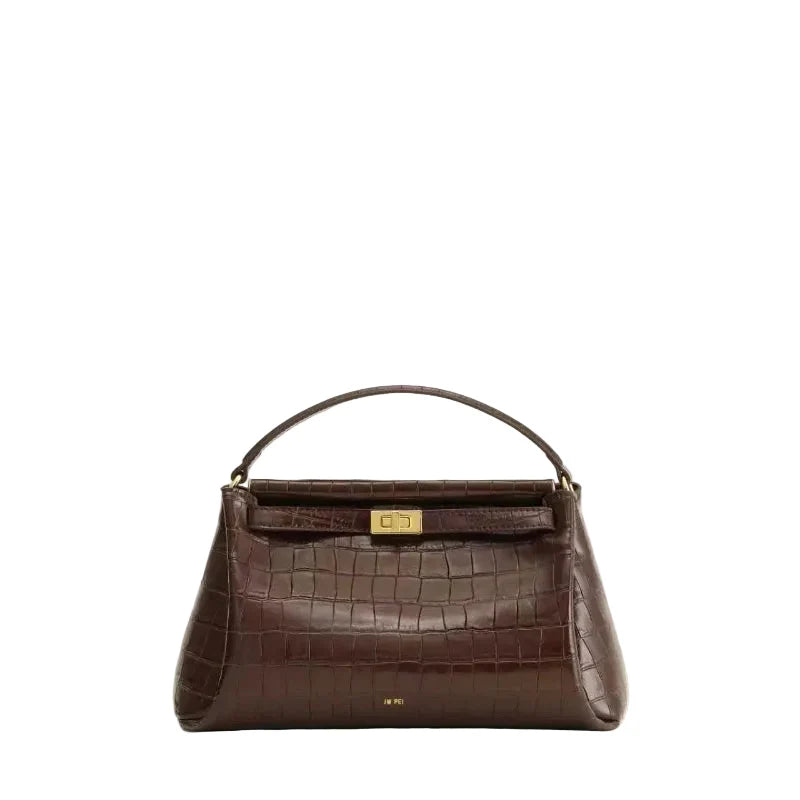 Women Leather Small Bag | Crossbody Purse | Top Handle Bag | Shoulder Satchel Bag | Square