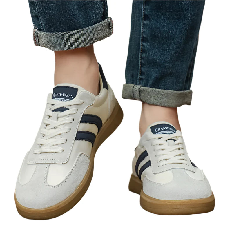Men Genuine Leather Casual Shoes | Skate Shoes | Non-slip Sneakers