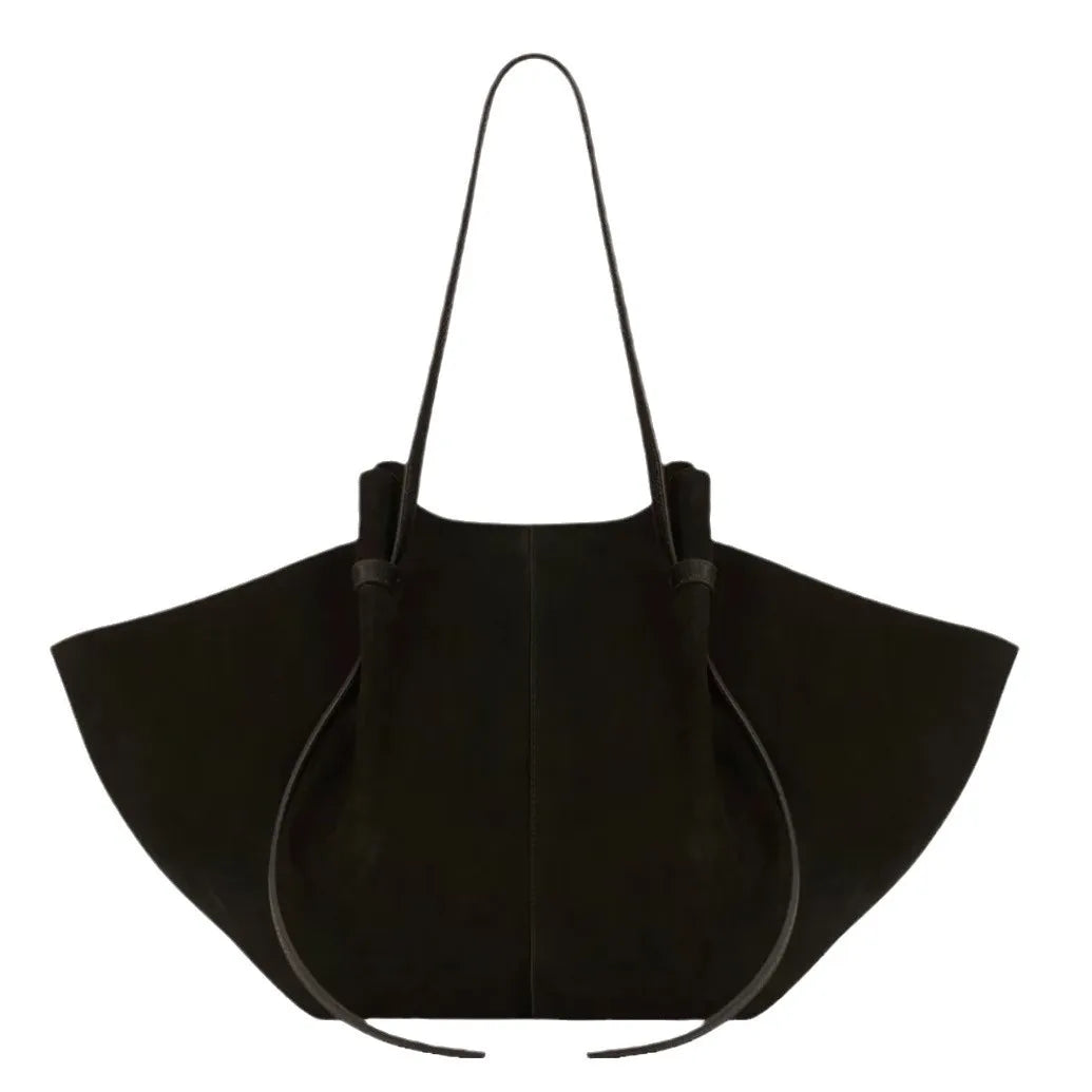 Women Suede Tote Bag black