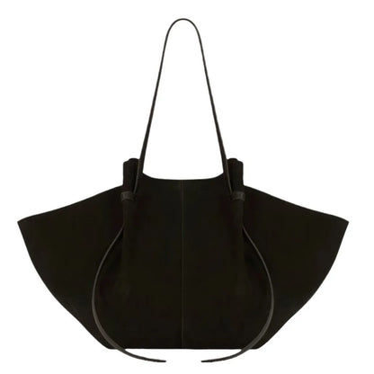 Women Suede Tote Bag black
