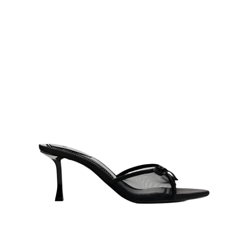 Women Mesh Heels | Mid Heels | Mule Heels | Bow Sandals