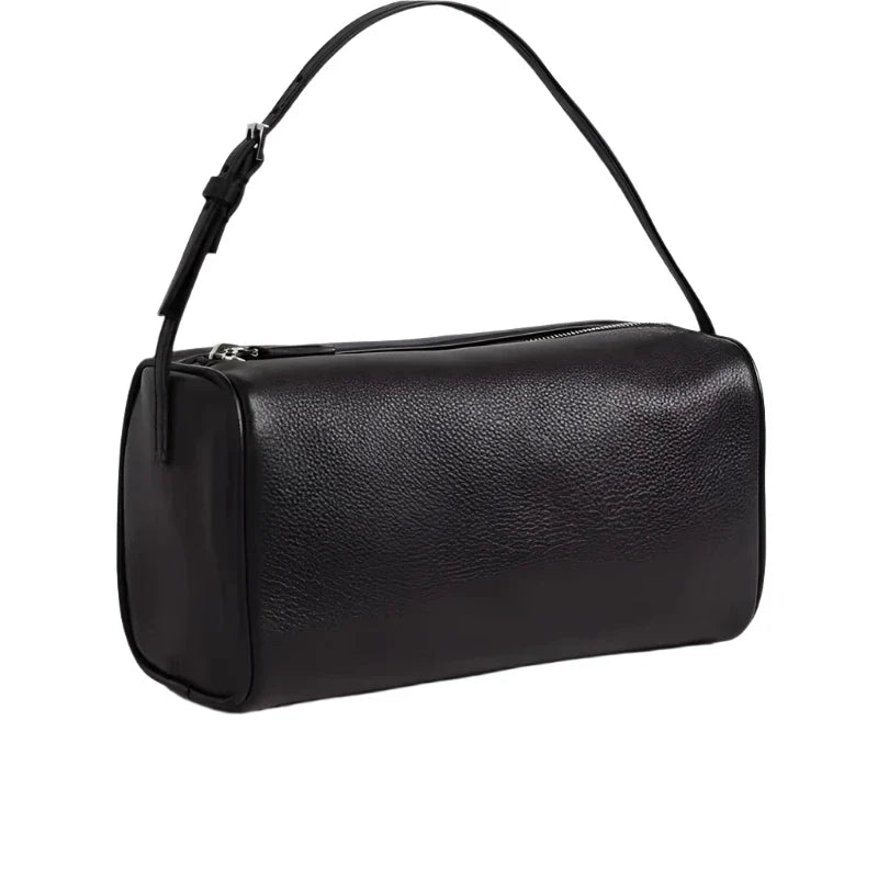 Women Vintage Suede Leather Shoulder Bag black