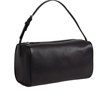 Women Vintage Suede Leather Shoulder Bag black