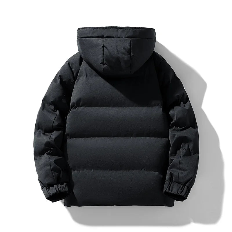 Men Padded Puffer Jacket with Hood | Cotton-Padded Men Coat