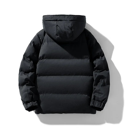 Men Padded Puffer Jacket with Hood | Cotton-Padded Men Coat