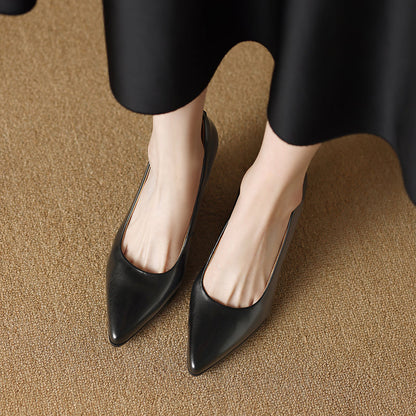 Venetia | Women's Block Heel Pumps Pointed Toe Slip On Work Heels