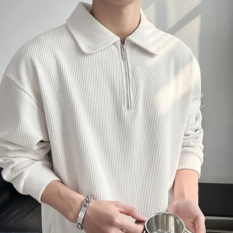 Men Quarter Zip Pullover | Men Solid Sweatshirt
