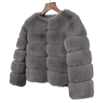 Women Retro Thick Fur Coat | Warm Winter Outerwear