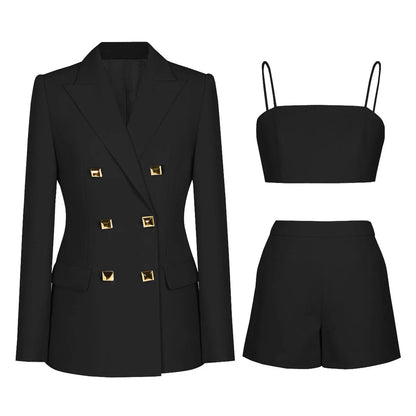 SERAPIA 3 Pieces Blazer Set BLACK