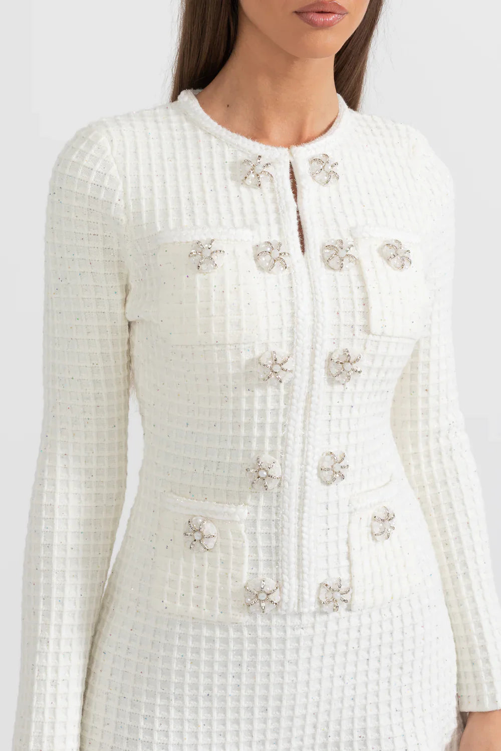 SHARIK Long Sleeve Knit Bodycon Dress