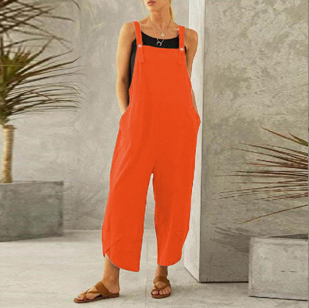 Thesa | Women's Wide Leg Overalls with Adjustable Straps