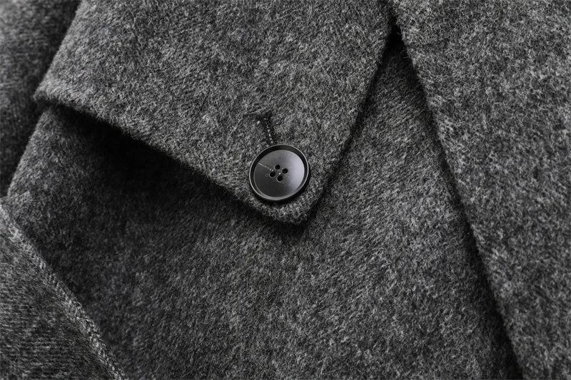 Women Wool Coat With Belt | Double Breasted | Woolen Coat | Trench Coat