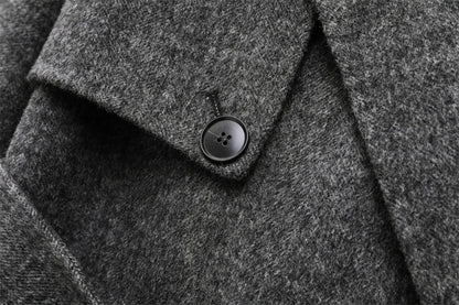 Women Wool Coat With Belt | Double Breasted | Woolen Coat | Trench Coat
