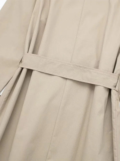 Women Double Breasted Trench Coat With Belt