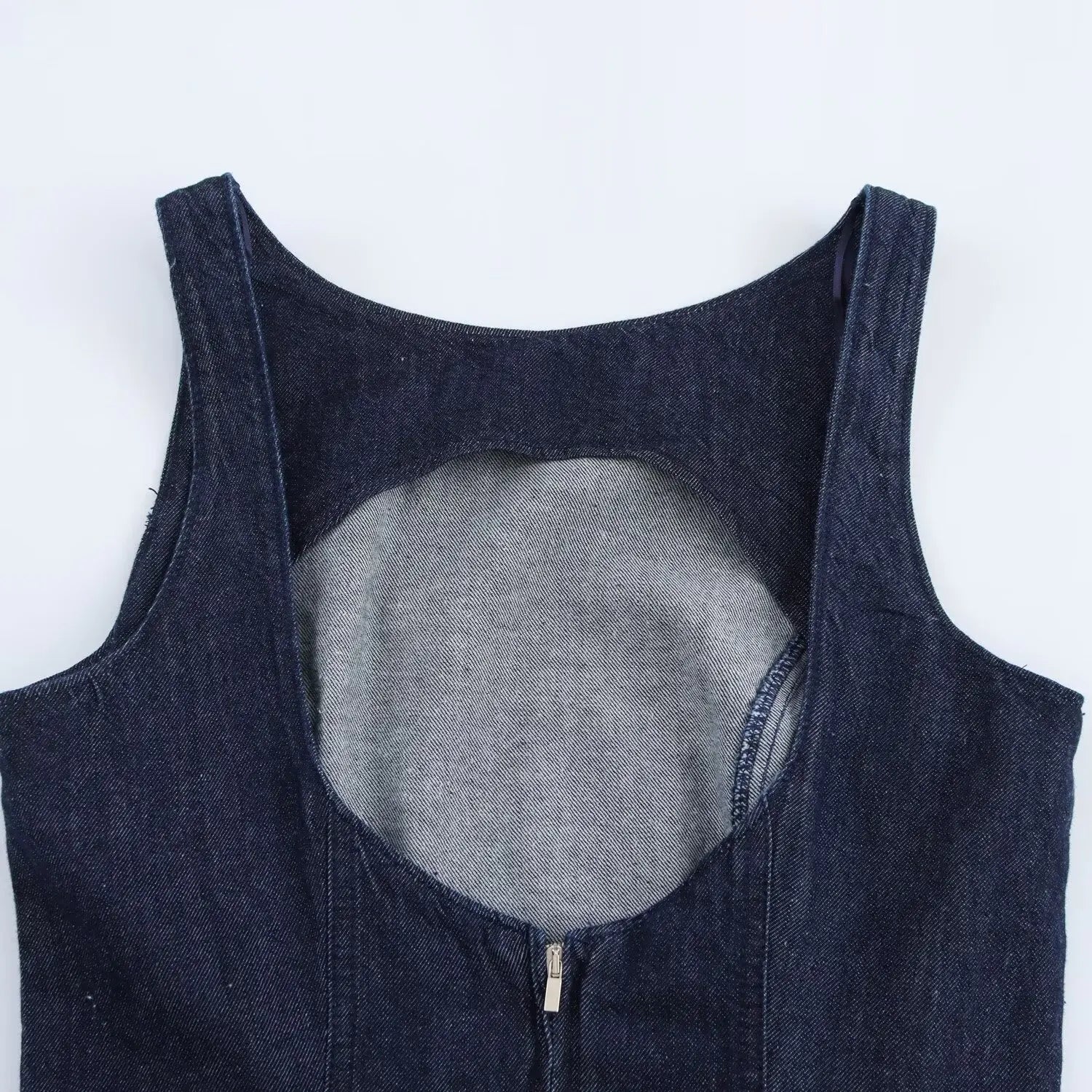 Women Denim Dress | Backless Mini Dress | Evening Dress