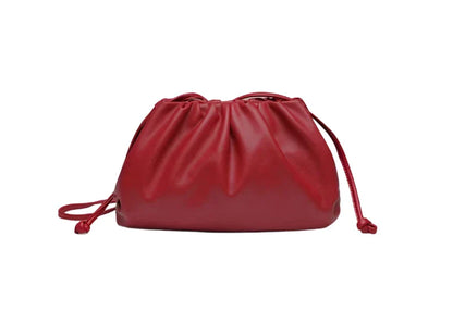 Women Leather Pouch | Shoulder Bag | Crossbody Bag small red