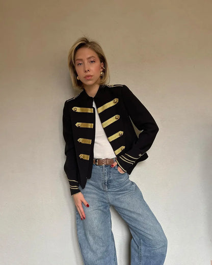 Women Napoleon Coat | Full Sleeves | Spring Jacket | Coat | Military Blazer