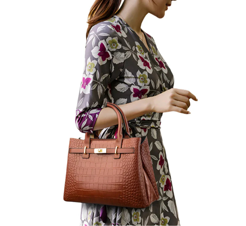 Women 3-layer Leather Handbag | Shoulder Bag