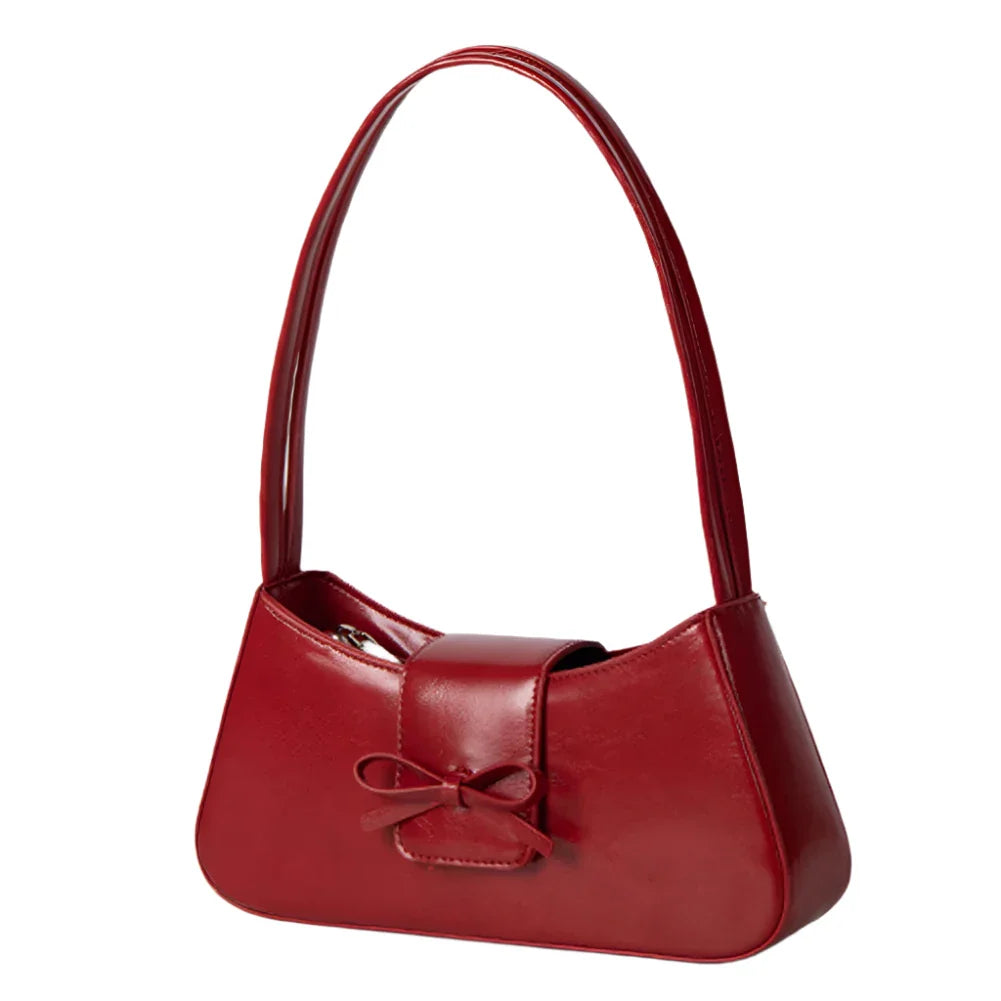 Women Vintage Red Bow Bag | Shoulder Bag Red