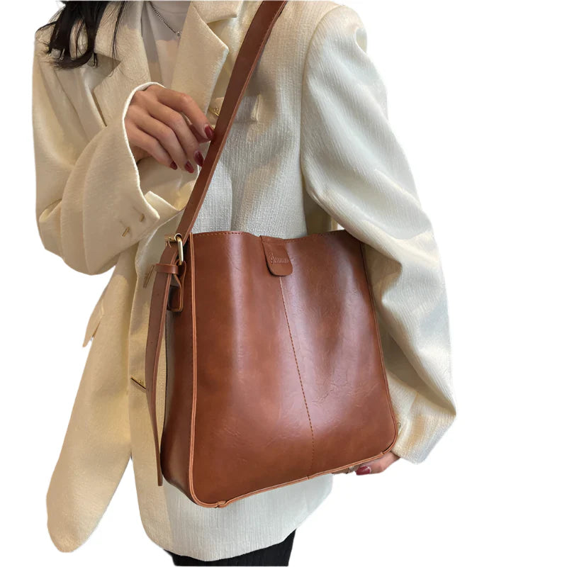Women Retro Shoulder Tote Bag | Leather Crossbody Bag | Large Capacity