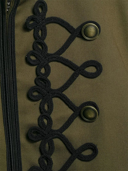 Women Rope Knot Button Jacket | Long Sleeves | Napoleon Jacket