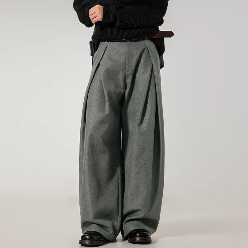 Men Dress Pants | Casual | Flare Trousers | Draped | Straight