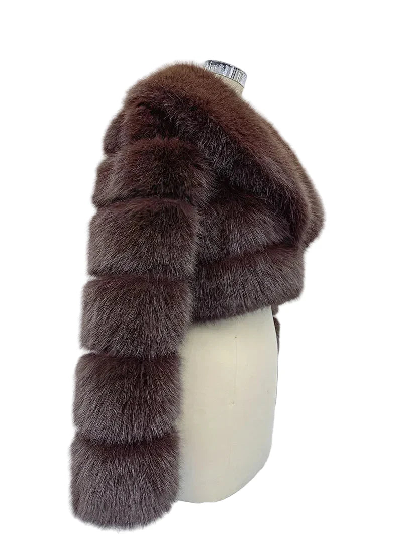 Women Fluffy Cropped Fur Coat | Winter Street Style Fur Jacket