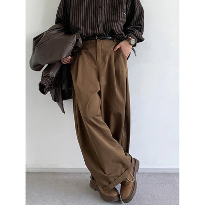 Men Wide Leg Pants | High Waist | Straight | Loose | Casual Pants