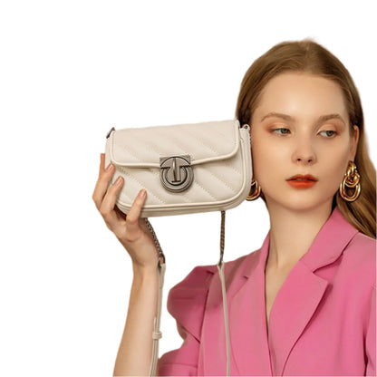 Women Leather Mini Quilted Crossbody Bag